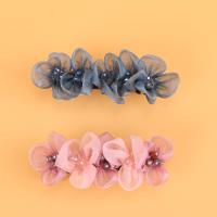 亮纱四朵花扣夹 2