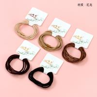 Three Simple Brown Nylon Hair Tie Two-in-One 4012201563