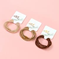 Three Simple Brown Nylon Hair Tie Two-in-One 4012201563