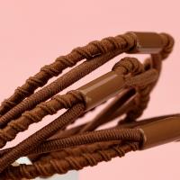Three Simple Brown Nylon Hair Tie Two-in-One 4012201563
