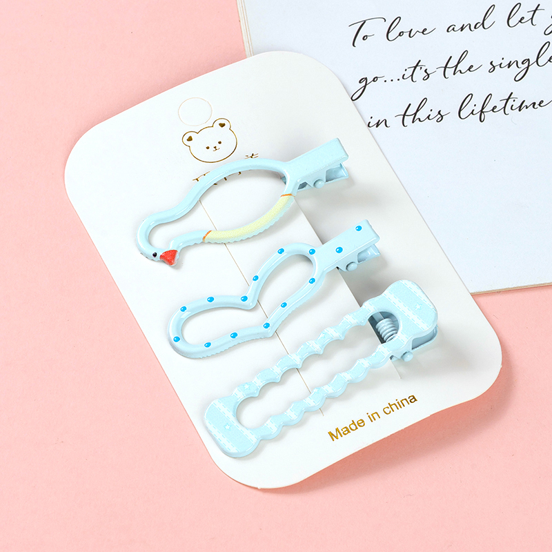 Alloy Colorful Enamel Cartoon Duckbill Hair Clip Set 4010401893