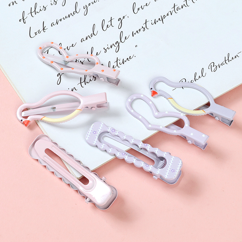 Alloy Colorful Enamel Cartoon Duckbill Hair Clip Set 4010401893