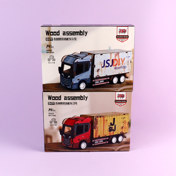 6796 DIY Wooden Friction Truck Building Toy Wood Alloy 106150001