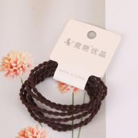 JY咖色系拧绳皮扣皮筋 4