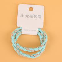 JY撞色彩色编织皮筋 4