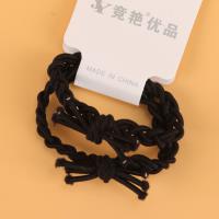 JY黑色辫子打结皮筋 4