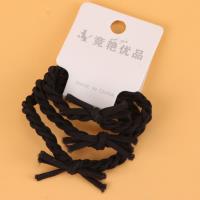 JY黑色拧绳打结皮筋 4