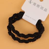 JY黑色布编编织皮筋 4