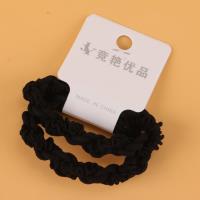 JY黑色皱布拧绳皮筋 4