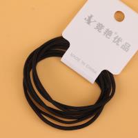 JY黑色三根皮扣皮筋 5
