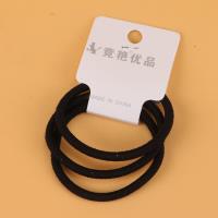 JY黑色三根圆绳皮筋 4