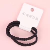 JY黑色辫子编织皮筋 4