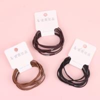 JY咖色字母扁绳皮筋 3