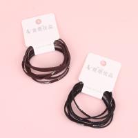 JY咖色字母扁绳皮筋 4