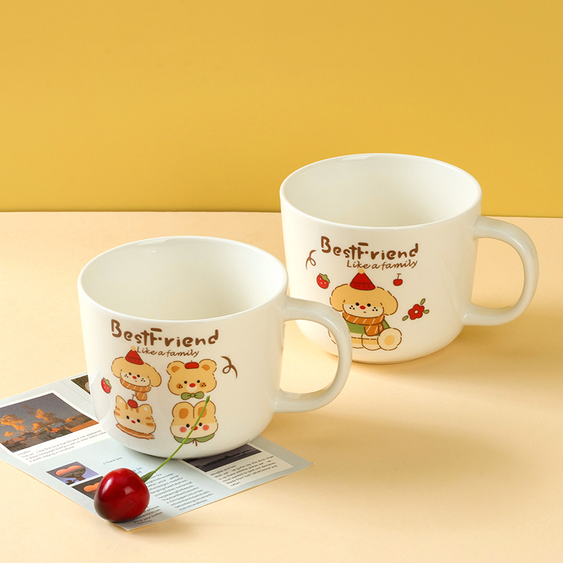 C4113 Decorative Rosette Ceramic Drink Cup