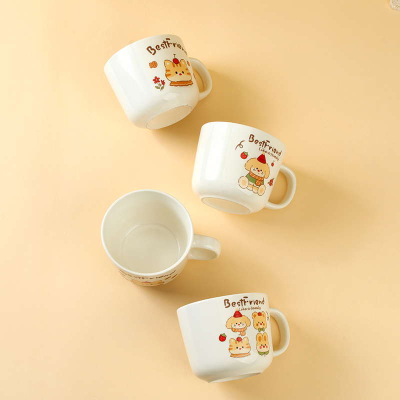 C4113 Decorative Rosette Ceramic Drink Cup