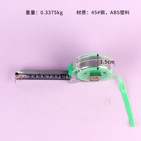 Steel Tape Measure 10M x 25MM 10128 Transparent Green