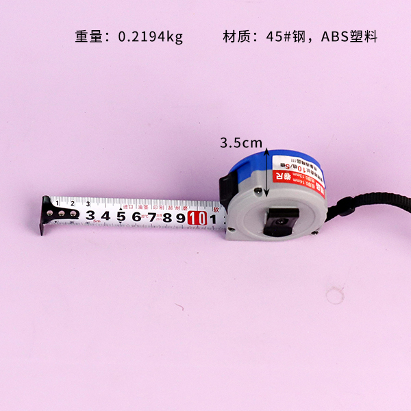 Mini Blue Gray Steel Tape Measure 5Mx25MM ABS Plastic