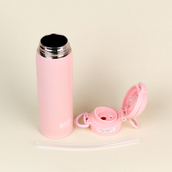 500 ML Silicone 304 Stainless Steel Dual Drink Flip Top Cup YSM8668