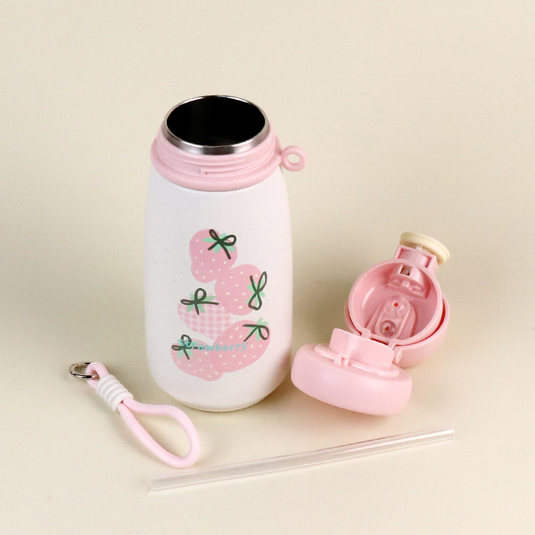 720 ML Silicone 304 Stainless Steel Straw Drink Cup B-2058