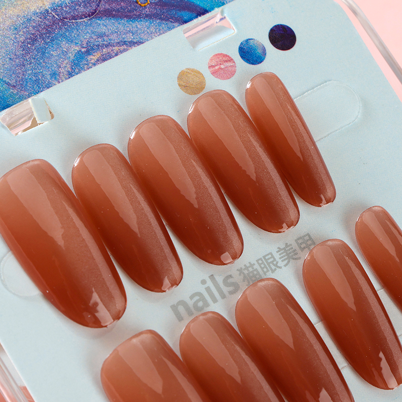 ZJ1010 Cat Eye Long False Nails Plastic 4031400107