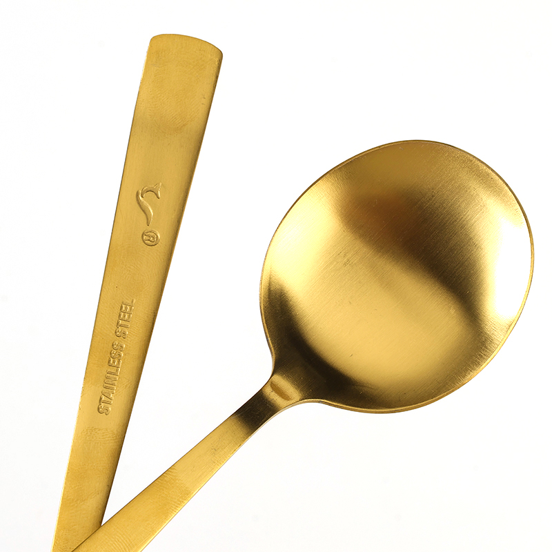Gold-Plated Round Spoon - No. 1