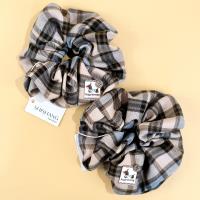 法式布标格纹浅棕大肠圈 2
