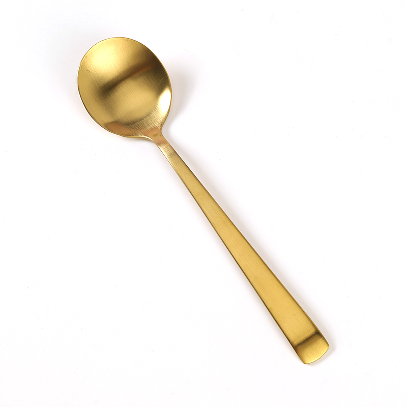 Gold-Plated Round Spoon - No. 2