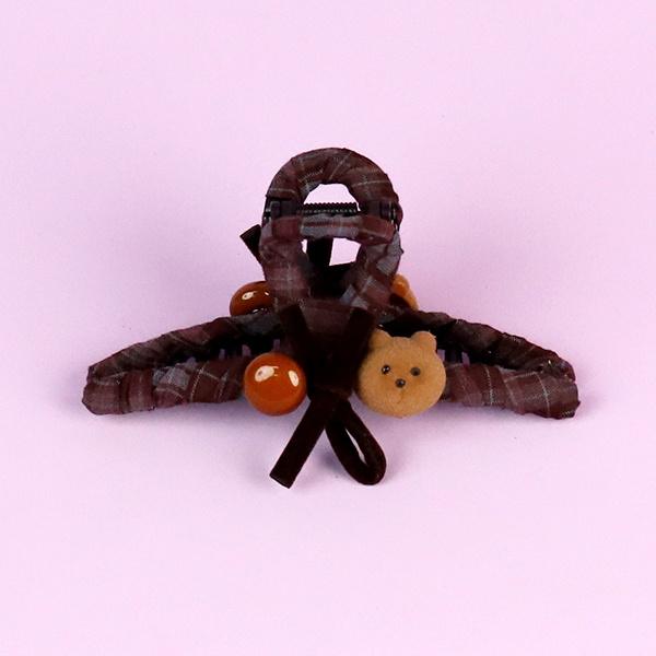 Assorted Cartoon Bow Plaid Hair Claw Clip
