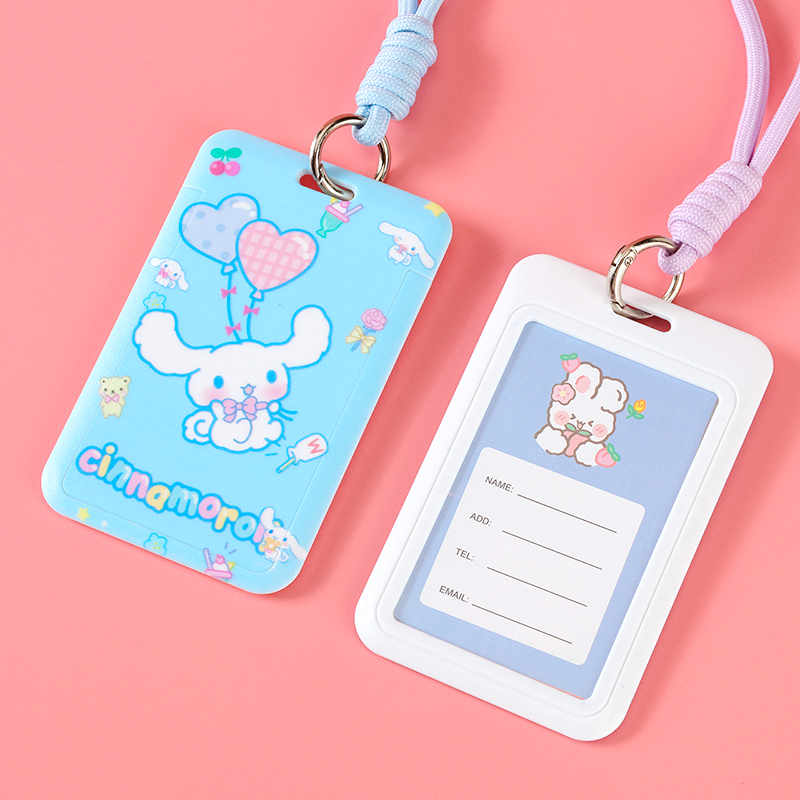 Round Rope Round Buckle Card Holder with Short Rope