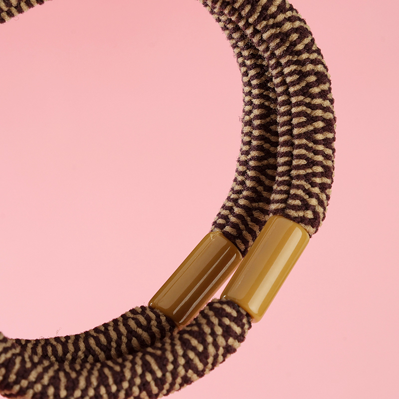 Two Simple Brown Striped Nylon Rubber Bands 4012201763
