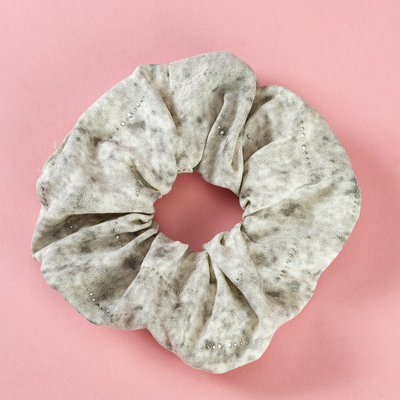 Rhinestone Tie Dye Colon Ring Cloth Hair Scrunchie 4012101217