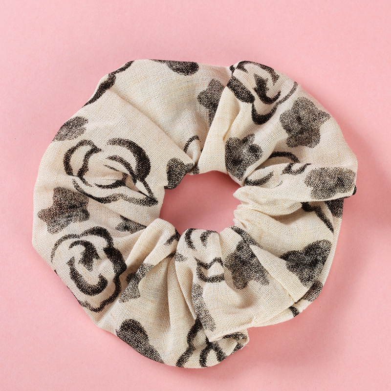 Cotton and Hemp Rose Colon Circle Hair Tie 4012101218