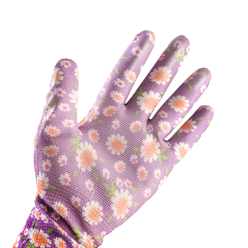 Patterned PU Palm Gloves 2-Pair