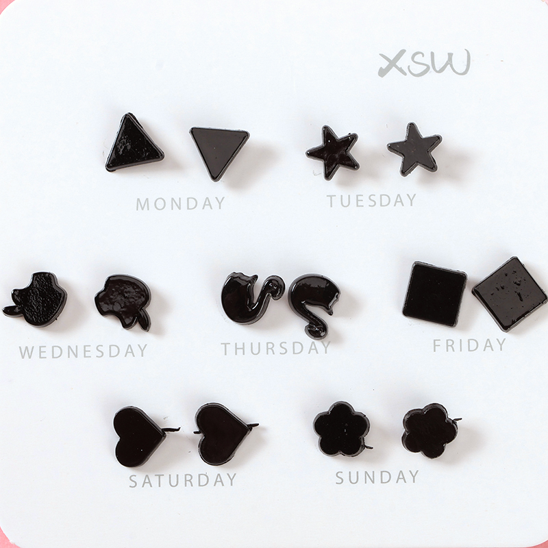7 Pairs Fashion Ear Studs