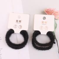 JY盒装黑色毛毛皮筋88024 2