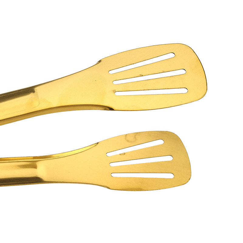9-Inch Gold-Plated 410 Stainless Steel Food Tongs 3140500056