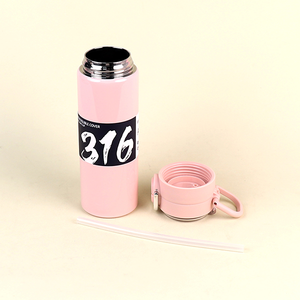 500 ML Silicone 304 Stainless Steel Dual Drink Flip Top Cup YSM8669