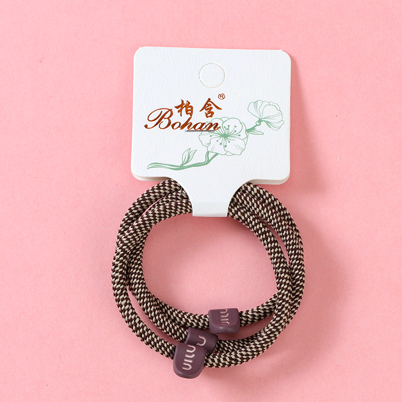Three Curry Accessories Two-Color Woven Rubber Tendons Nylon Hair Tie 4012201869
