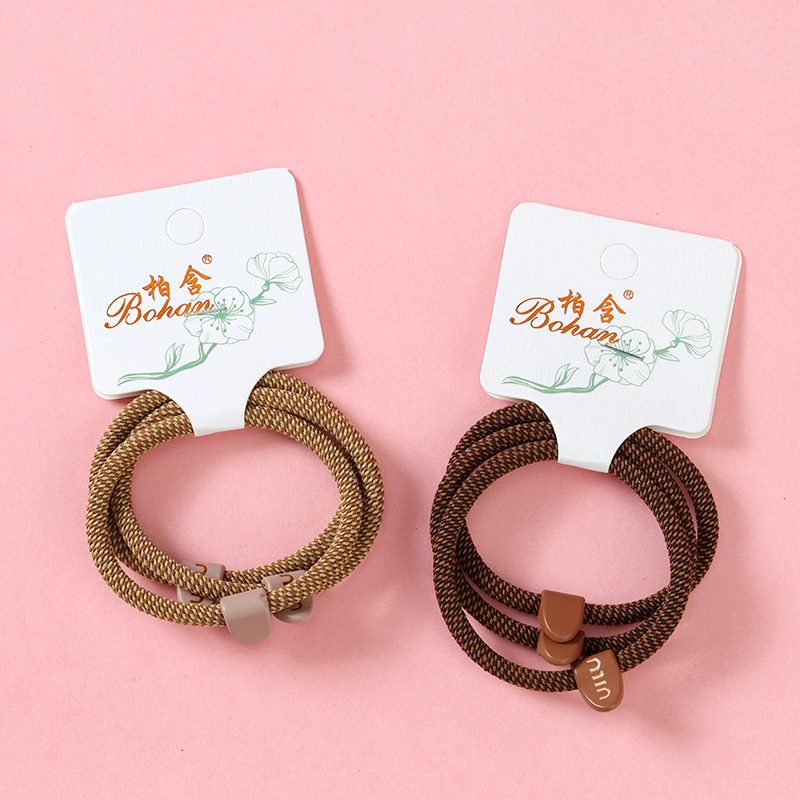 Three Curry Accessories Two-Color Woven Rubber Tendons Nylon Hair Tie 4012201869