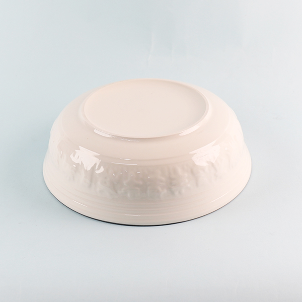 Chinese Landscape Relief Bowl 9 Inch