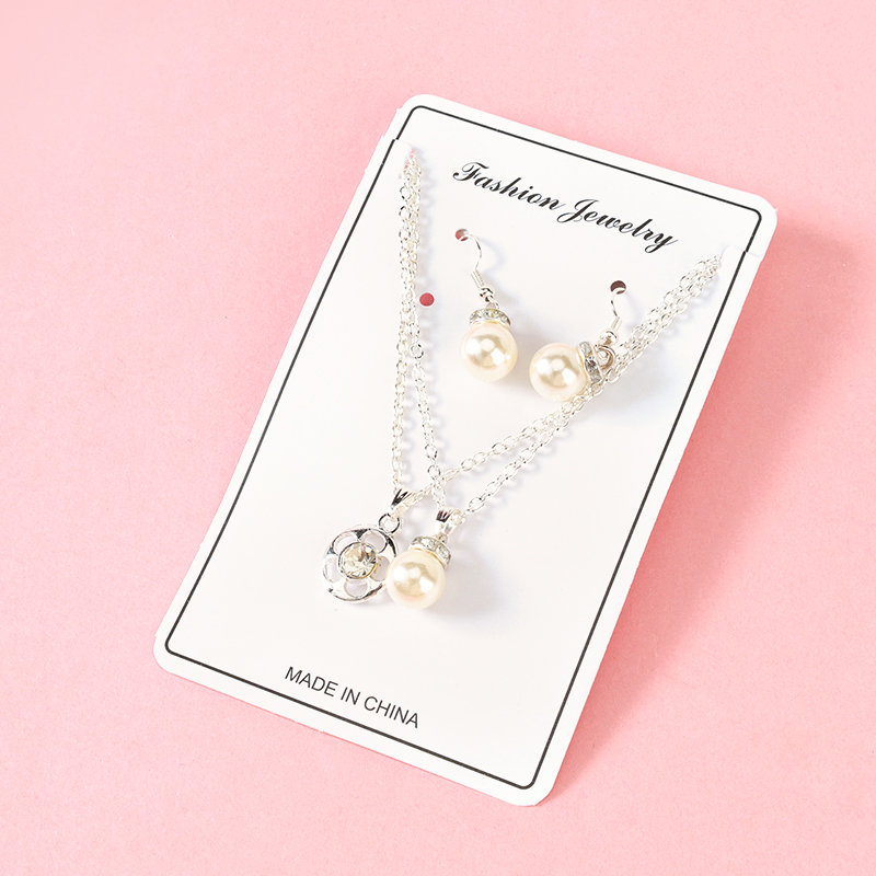 Pearl Earring Necklace Set