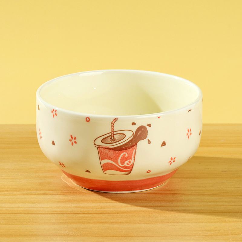 4.6 Inch Ceramic Bowl Red
