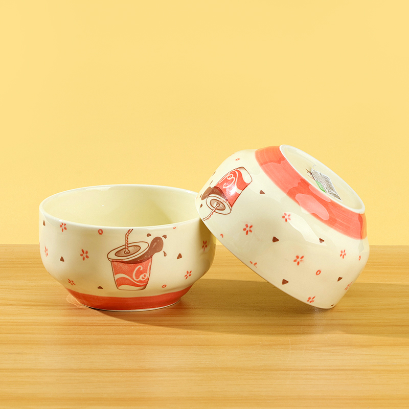 4.6 Inch Ceramic Bowl Red