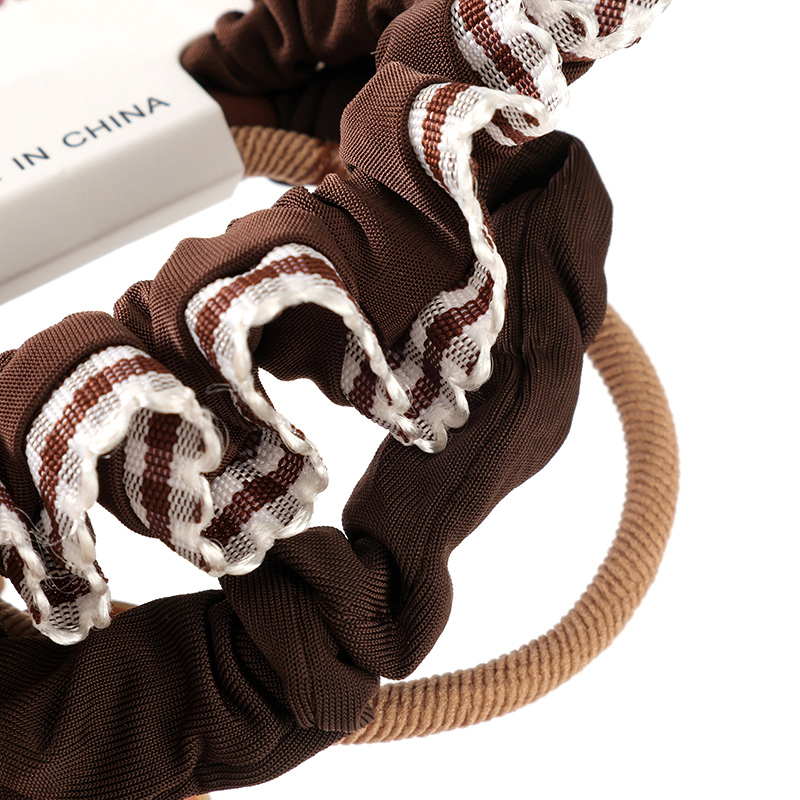 Simple Plaid Lace Combination Intestinal Circle 4012101375