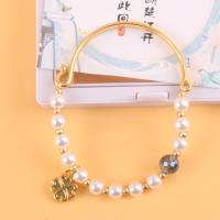 JN沙金珍珠吊坠方盒手链 3