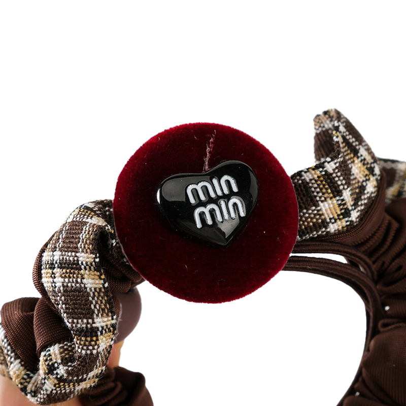 Flannel Love Buckle Accessories Rubber Band Nylon Hair Tie 4012201952