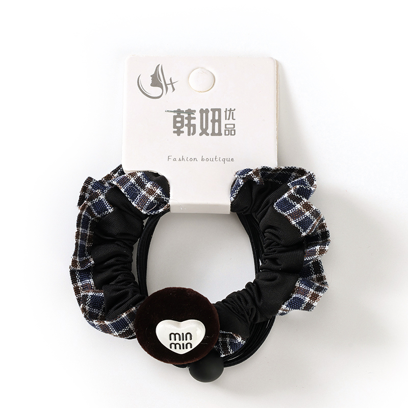 Flannel Love Buckle Accessories Rubber Band Nylon Hair Tie 4012201952
