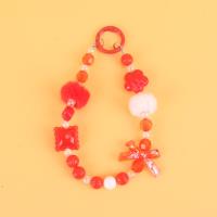 TL红色蝴蝶结毛球手机链 2