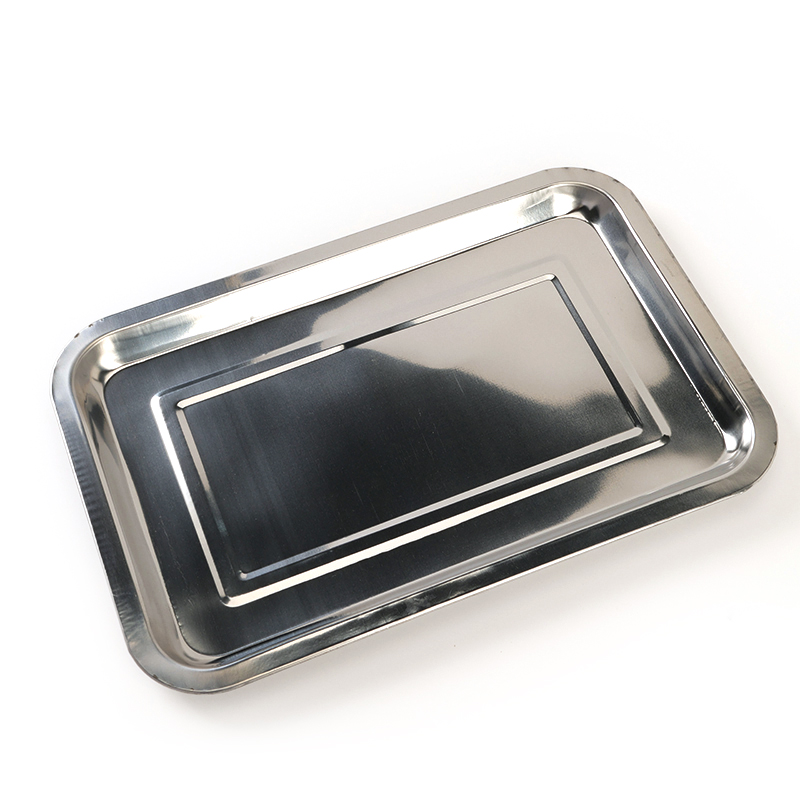 Tall Stainless Steel Rectangular Tray